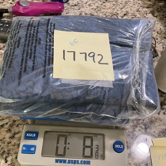 Hart Schaffner Marx Mens Cotton Button Down Shirt Blue Floral Short Sleeve LARGE - Picture 9 of 9